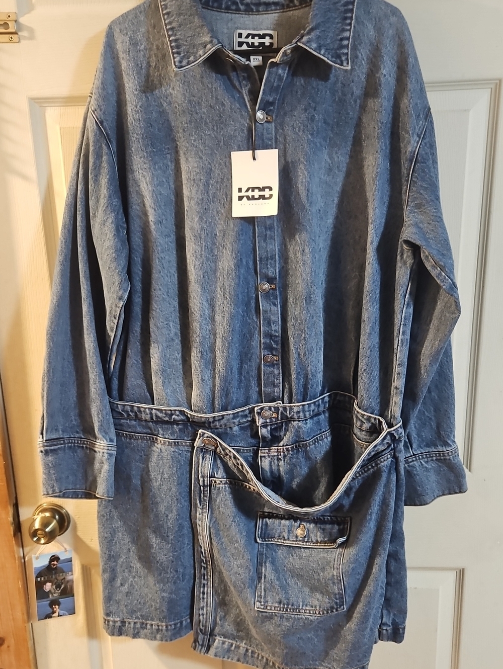 KBB by Kahlana Asymmetrical Denim Dress: New With Tags: Size XXL
